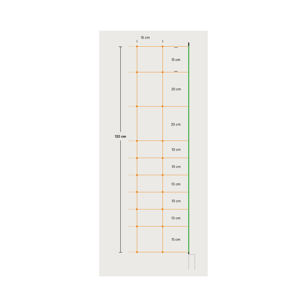 Euro-Netz 120/2, 50 m – Doppelspitze