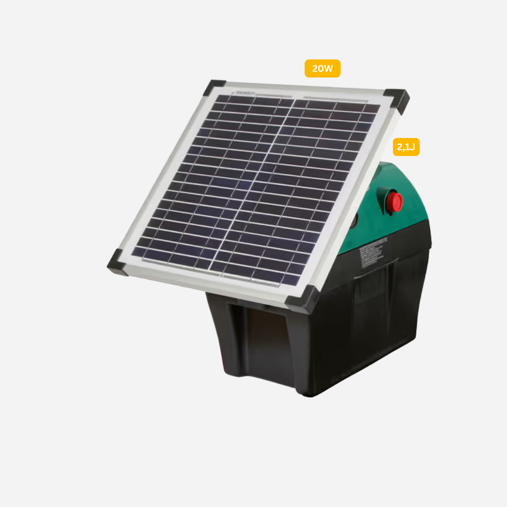 Set Weidezaungerät AD2000 + Gerätekasten, Solarmodul + Akku