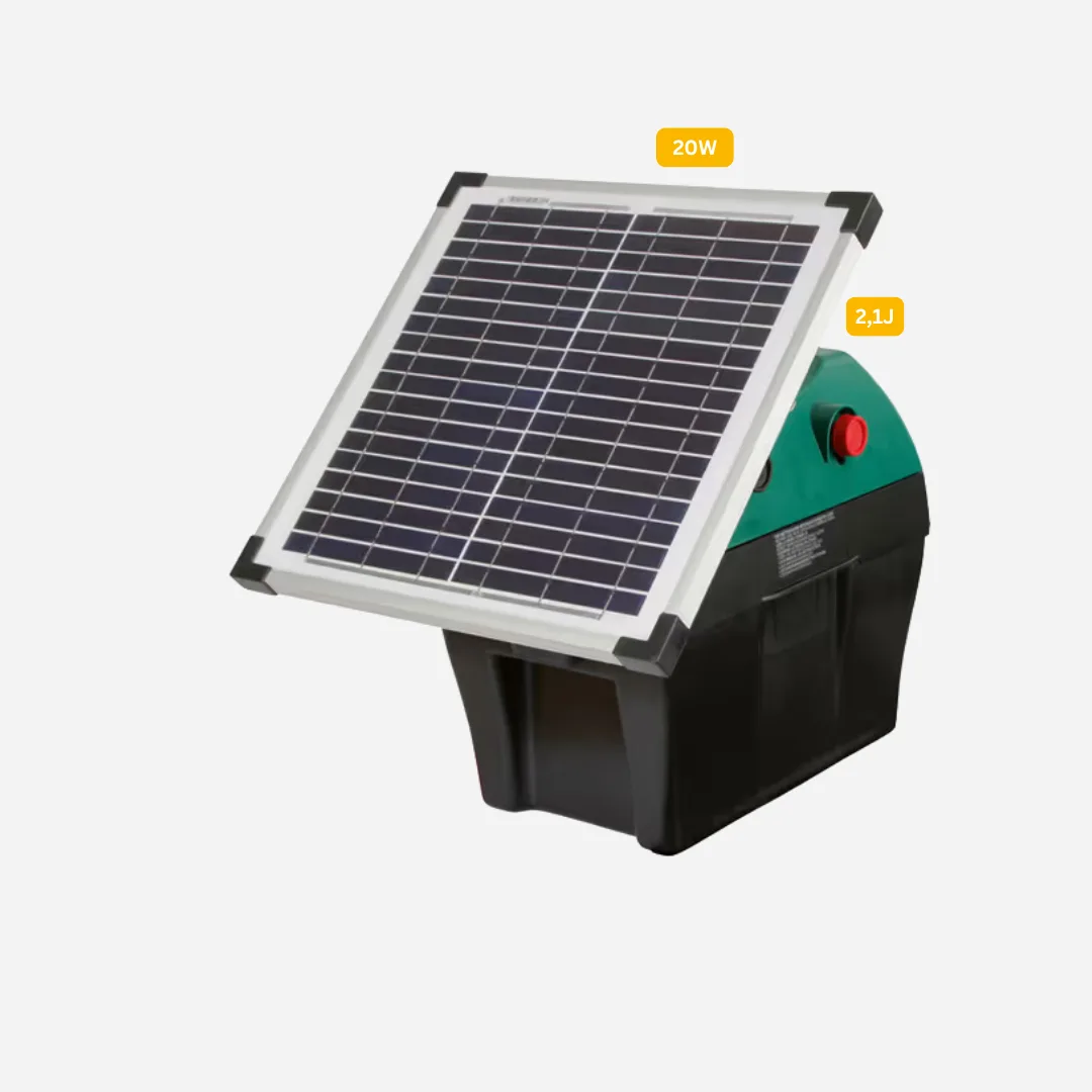 Set Weidezaungerät AD2000 + Gerätekasten, Solarmodul + Akku