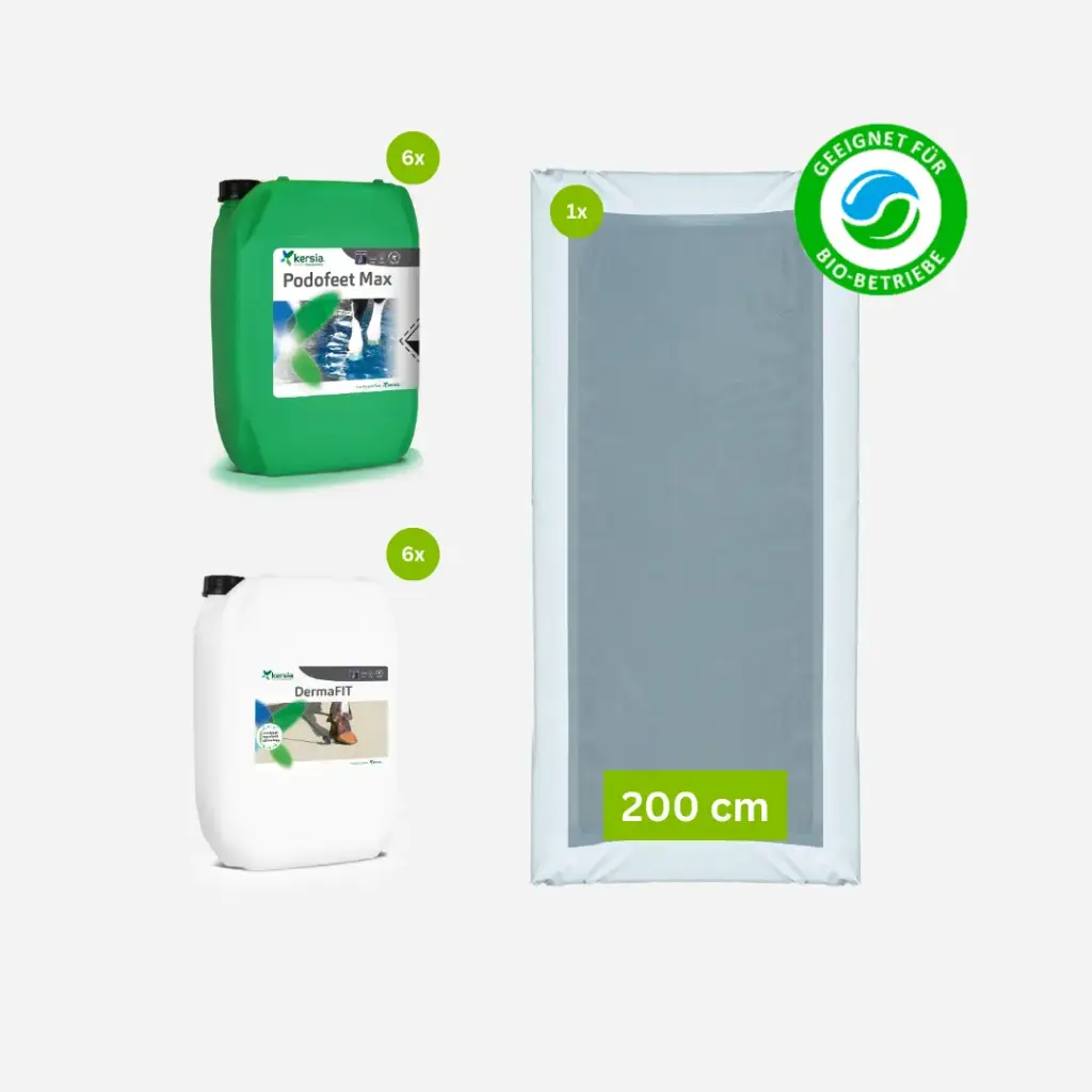 Lubratec Klauenreinigungsmatte 200 cm, Komplettset, inkl. Pumpeneinheit