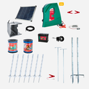 Wildschweinzaun Solar Set, 3 Reihen, Kunststoffpfähle